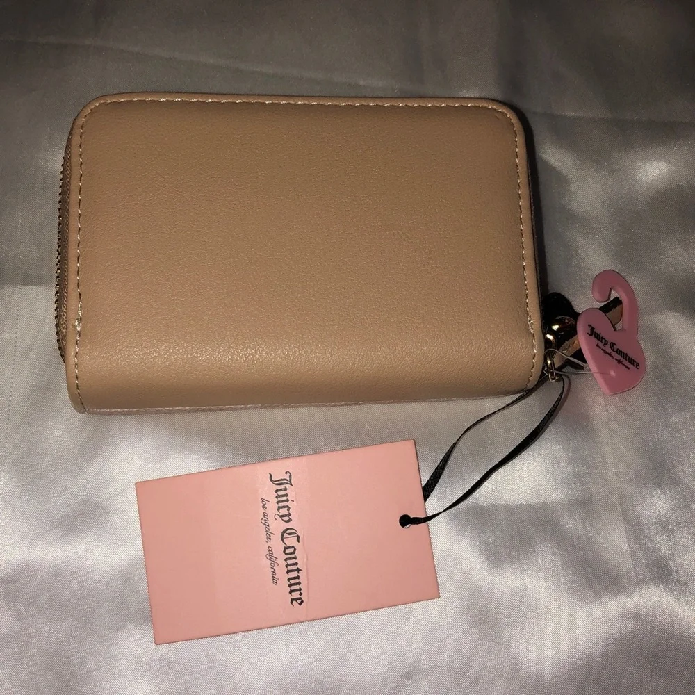 Juicy Couture Sandstone Summer Garden Double Medium ZA Wallet Flower Charm NWT